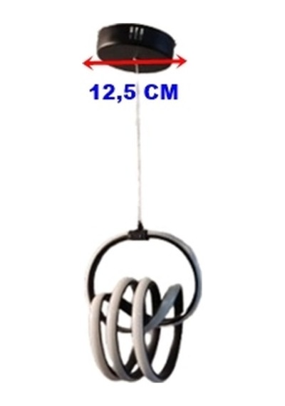 Dmr Sarmal İmza Sarkıt Led Avize Siyah Kasa Üç Renk 6500k/4000k/3000k Beyaz Ilık/beyaz/sarı Günışı Çok Renkli