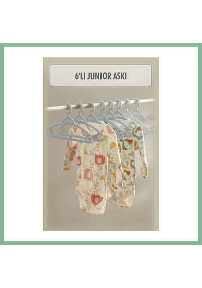 Bşkvirgo 6 Lı Bebek Askısı & Bebek Gardırop Askısı Gri Set Bsk2026