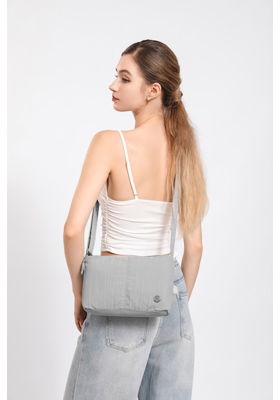 Smart Bags Siyah Ultra Hafif Kumaş Orta Boy Günlük Kadın Omuz Ve Çapraz Çanta