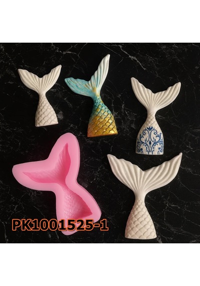 Pk1001525-1 - Silikon Kalıp Mum Kalıbı Deniz Kızı Kuyruk Küçük Renksiz