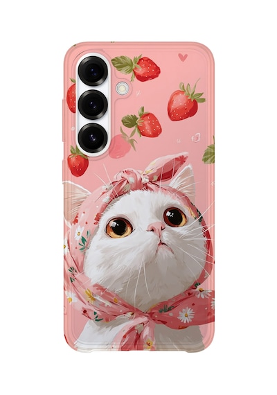 Samsung Galaxy A17 Uyumlu Baskılı Şeffaf Telefon Kılıfı Koleksiyon: Kawaii Cat 1