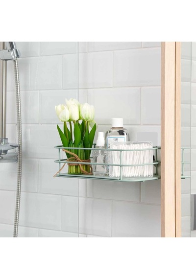 Kancalı Banyo Duş Rafı - Mint Çok Renkli