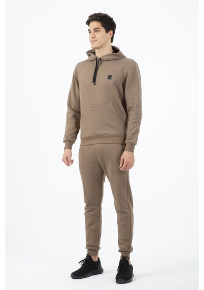 Maraton Sportswear Regular Erkek Ribana Paça Basic Kakao Eşofman Altı 21381-kakao Kahverengi