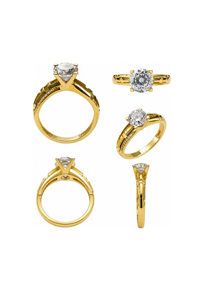 Yazıcılar 14 Ayar Altın Tektaş Model Golden Myth Kadın Yüzük 2,92 Gr 372