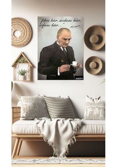Çizim Atatürk Kanvas Tablo Canvas Duvar Dekarasyon Duvar Süsü Hediyelik Ölçü Seçmeyi Unutmayınız :