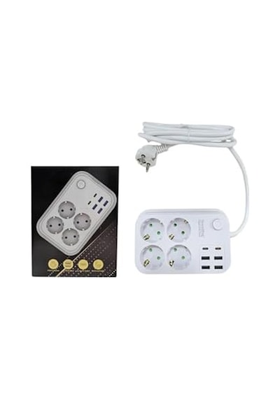 Showmax Serisi Sh-2646 Termal Akım Korumalı Priz 3 Priz + 2 Usb + 1 Type-c