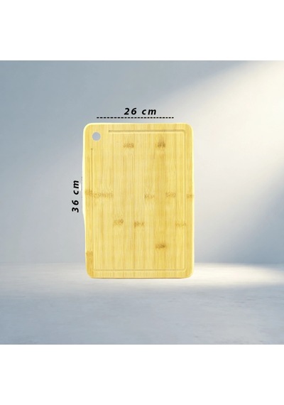 Bambu Kesim Panosu 26x36 Cm Ahşap Kesme Tahtası 12v