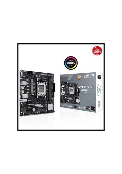 Asus Prıme A620m-e-csm, 2xddr5, 1x M.2, D-sub, Dp, Hdmı, Am5 Soket Anakart