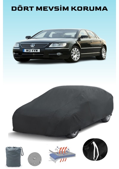 Siyah, Volkswagen Phaeton 2002 - 2009, Araba Brandası, Oto Örtüsü, Araba Çadırı Siyah