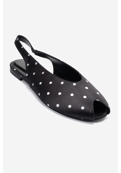 Luvi Shoes Serına Siyah Beyaz Puantiyeli Kadın Sandalet