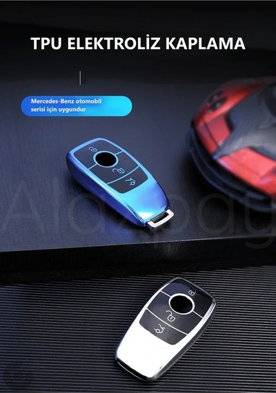 Mercedes A B C E S G Serisi Cla Cle Gls Gla Glb Glc Amg Uyumlu Parlak Tpu Anahtar Kılıfı Kırmızı