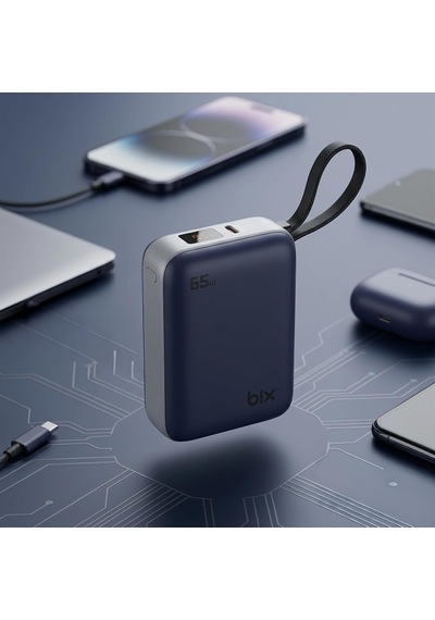 Pb120 20000mah Pd 65w Cep Boyu Kompakt Tasarımlı Dijital Göstergeli Powerbank Taşınabilir Süper Hızlı Şarj Cihazı Mavi