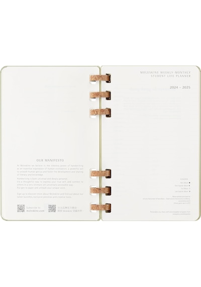 Moleskine Academic Monthly Planner 2024-25, 12 Aylık Haftalık Ve