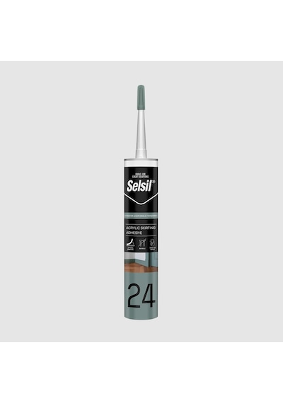 Selsil Strafor & Süpürgelik Yapıştırıcı Silikon, 300 Ml - Beyaz