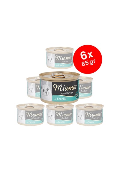 Miamor Pastete Alabalıklı Tahılsız Konserve Kedi Maması 6 x 85 G