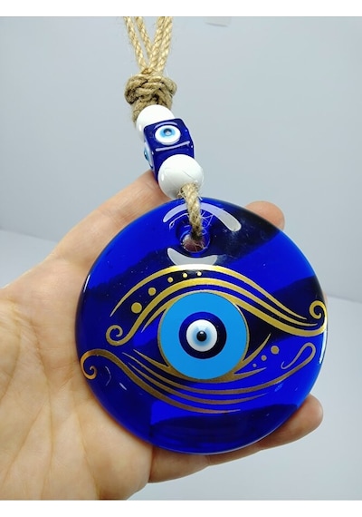 Nazar Boncuğu Duvar Dekoru 7 Cm El Yapımı Cam Özel Tasarım Çiçekl