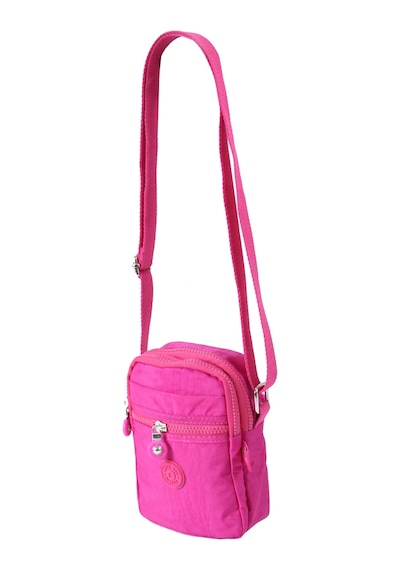 M 227 Mega Bag Krinkıl Kumaş Unisex Küçük Omuz Çantası, Telefonluk Pembe