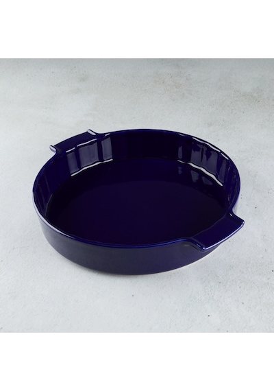 Aryıldız Elissa Rölyefli Yuvarlak Fırın Kabı Kobalt 32.5 Cm Çok Renkli