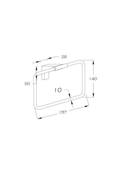 Neux Krom Yuvarlak Havluluk Gümüş