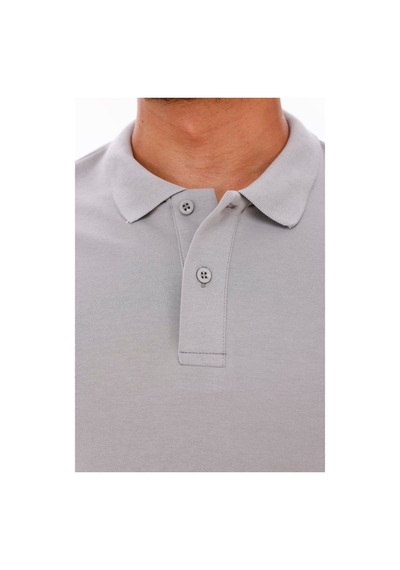Nemonti Erkek Polo Yaka Doubleface Tshirt Gri