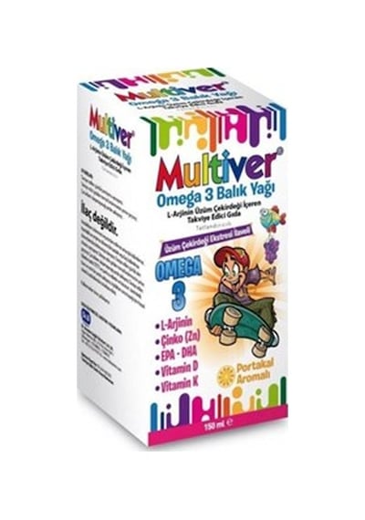 Multiver Portakal Aromalı Omega 3 Balık Yağı Şurubu 150 Ml Diğer