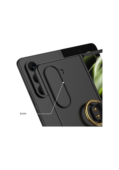 Galaxy Z Fold 5 Kılıf Zore Kıpta Yüzüklü Flip Sert Kılıf
