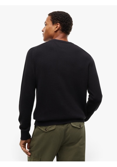 Tommy Hilfiger Tjm Slım Ess Sweater Ext Erkek Siyah Kazak - Dm0dm21787
