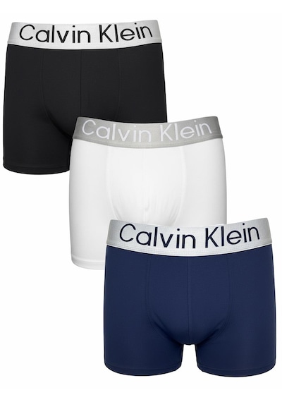 Calvin Klein 3 Lü Boxer Set %100 Organik Pamuk Lacivert - Siyah - Beyaz