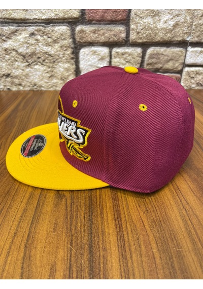 Hamze Cleveland Cavaliers Nba Hiphop Snapback Rapper Basketbol Unisex Şapka Cap Bordo