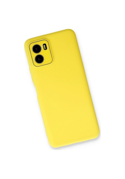 Cosmotex Newface Vivo Y15s Kılıf Lansman Glass Kapak - Sarı