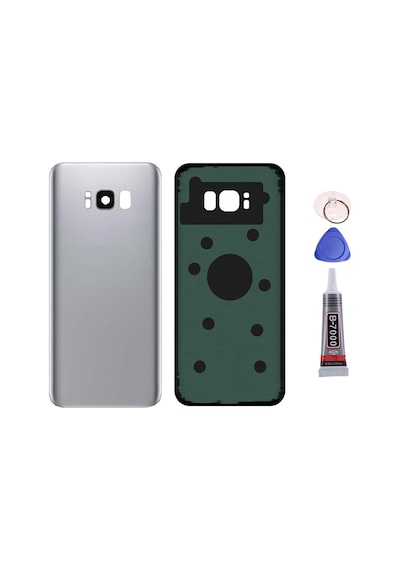 Samsung S8 Gri Uyumlu Arka Kapak Batarya Kapağı Pil Kapağı Yapışkan Ve Sökme Aparatıyla Beraber Full Set Gri