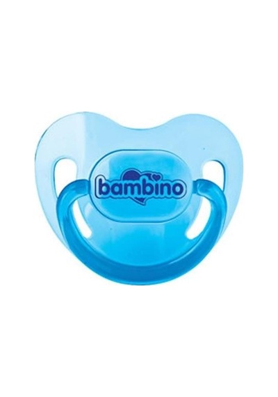Bambino Silikon Damak Uçlu Emzik 0 - 6 Ay Mavi