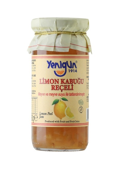 5 Adet Yenigün Şeker İlavesiz Limon Kabuğu Reçeli 290 G