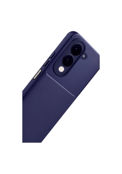 Vivo Y29s Uyumlu Auto Focus Karbon Kapak - Lacivert