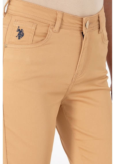 U.S. Polo Assn. Kadın Camel Toothpick Fit Kanvas Pantolon 50307940-VR015