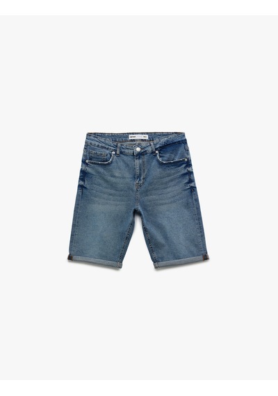 Koton Katlamalı Paça Cep Detaylı Pamuklu Slim Fit Jean Şort Orta İndigo 5sam40191nd İndigo Koton Katlamalı Paça Cep Detaylı Pamuklu Slim Fit Jean Şort Orta İndigo 5sam40191nd İndigo