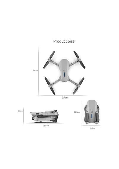 720p Kameralı Drone E88 Katlanabilir Uzaktan Kumandalı App Destekli Quadcopter