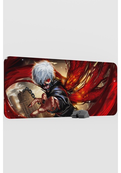 Tokyo Ghoul Anime V4 - 90x40 Xxl Gaming Kauçuk Kaymaz Taban Mouse Pad Fare Altlığı