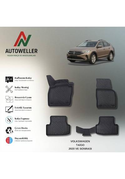 Volkswagen Taigo 2020 Sonrası Uyumlu Havuzlu Oto Paspas
