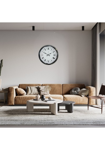 Krom Majestic 52 Cm Metal Duvar Saati çok Renkli