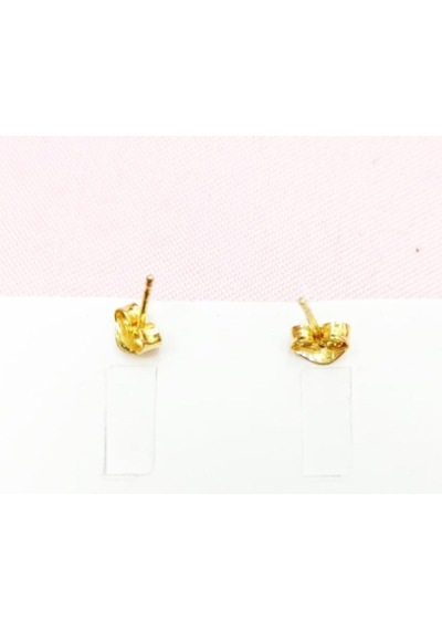 Oriental Kuyumculuk Jewellery Altın Rengi Gümüş Kalp Küpe Gold