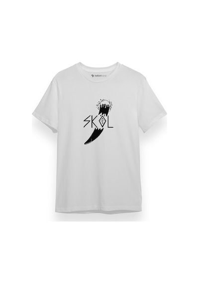 Viking Skol Beyaz Kısa Kol Erkek Tshirt 001