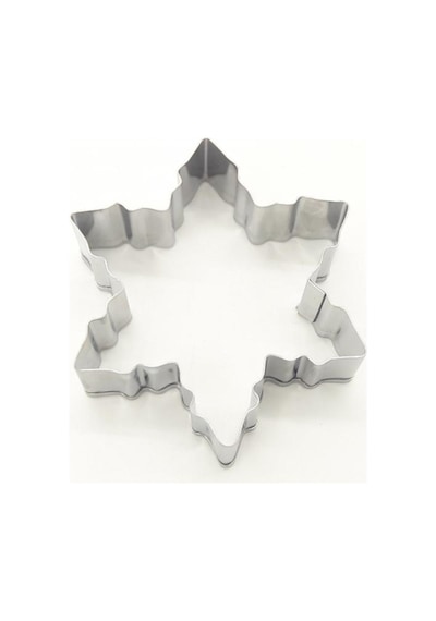 Kar Tanesi Kurabiye Kalıbı Metal Gümüş