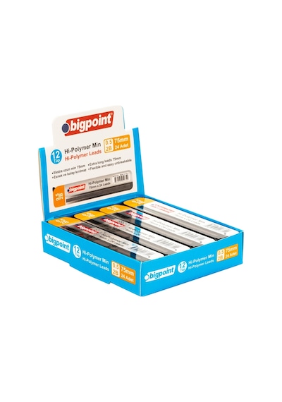 Bigpoint Kalem Ucu 0.5mm Hb 75mm 24'lü Tüp X 12 Tüp