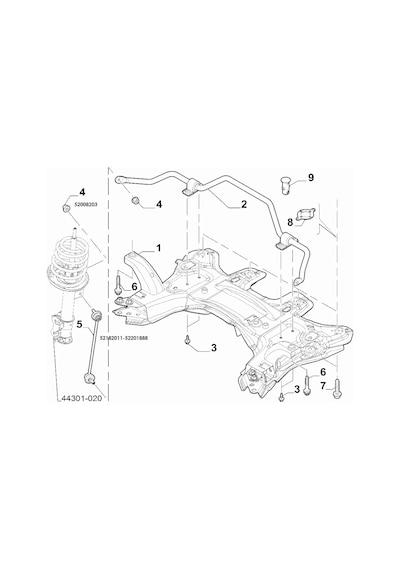 52201888 Z Rot 1,3-1,4-1,6 Egea-500X-Jeep Renegade Opar 510220588