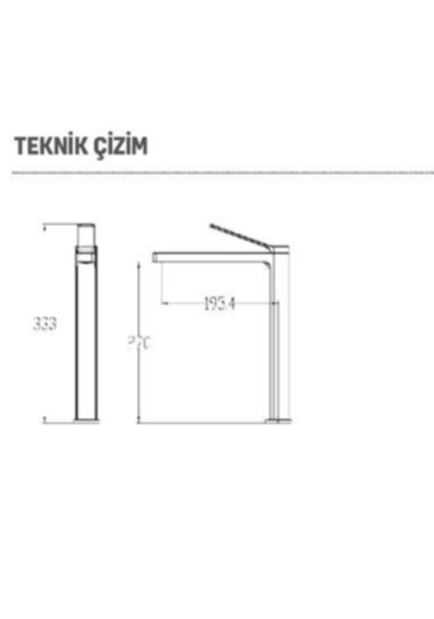 Creavit RT6500GR Ritmo Uzun Lavabo Armatürü Metalik Gri