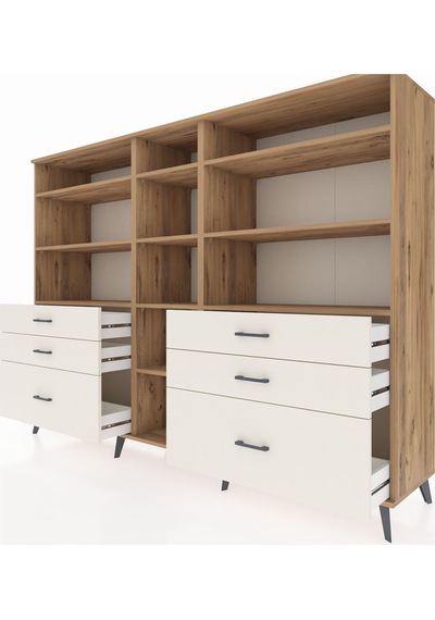 Hyperion Dolap 10 Raflı 6 Çekmeceli 220x44x163 Çam-çam/aytaşı Atlas Çam/aytası - Atlas Çam Hyperion Dolap 10 Raflı 6 Çekmeceli 220x44x163 Çam-çam/aytaşı Atlas Çam/aytası - Atlas Çam