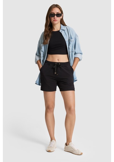 U.s. Polo Assn. Kadın Siyah Şort Örme 50323525-vr046