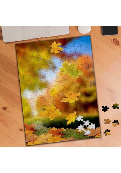 Sonbaharda Sararmış Yapraklar 240 Parça Puzzle Yapboz-ks699515