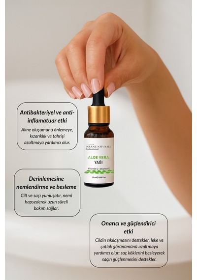 Insane Naturale Aloe Vera Yağ 20 Ml